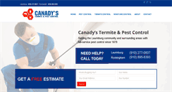 Desktop Screenshot of canadystermiteandpestcontrol.com